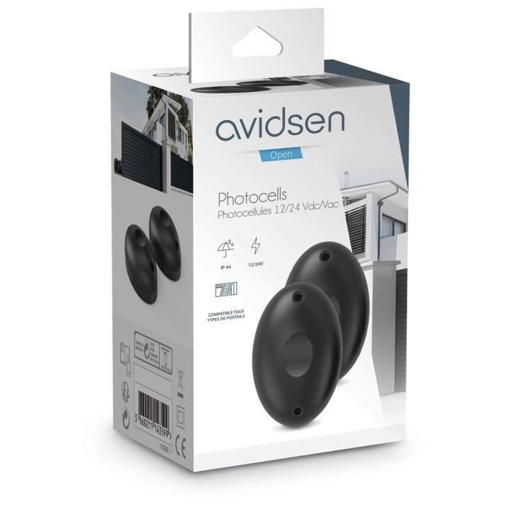 Jeu de photocellules - AVIDSEN - 114359 - Pour motorisation de portail