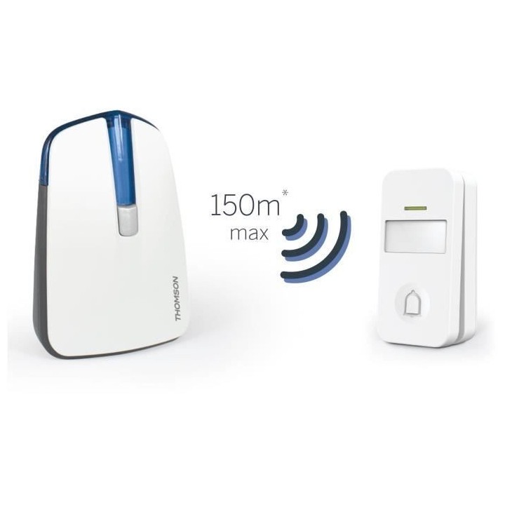 Sonnette sans fil sans pile Thomson - 32 mélodies - Bleu