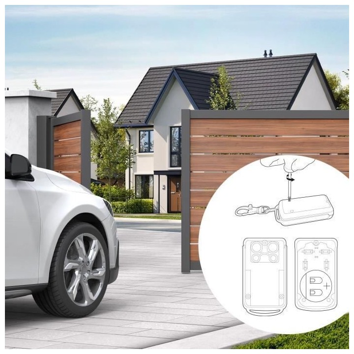 Télécommande - AVIDSEN - 114253 - Pour portail, porte de garage et