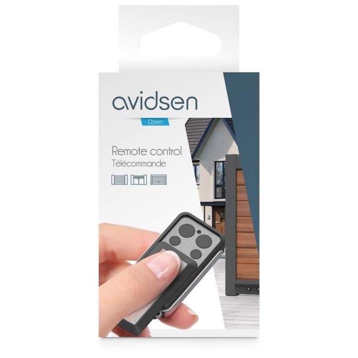 Télécommande - AVIDSEN - 114253 - Pour portail, porte de garage et