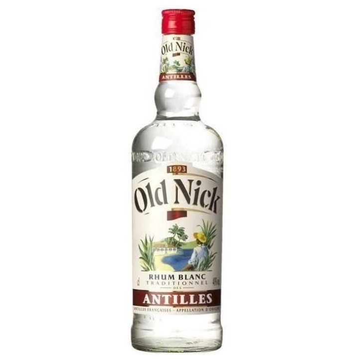 Rhum Old Nick - Rhum blanc - Antilles françaises - 40%vol - 100cl