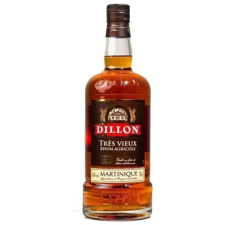 Rhum Dillon tres vieux agricole AOC 43%