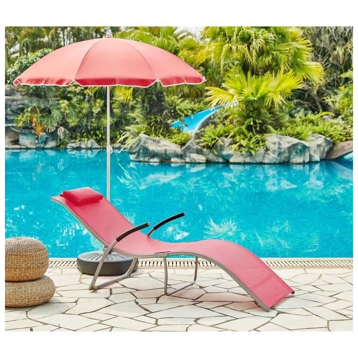 Bain de soleil rétractable - TREVI - Corail