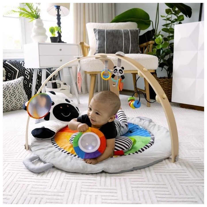 BABY EINSTEIN Zen's Activity Milestones tapis d'éveil avec barre en b