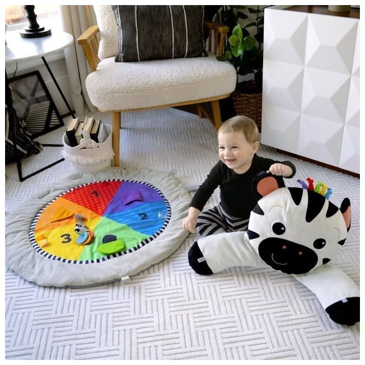 BABY EINSTEIN Zen's Activity Milestones tapis d'éveil avec barre en b