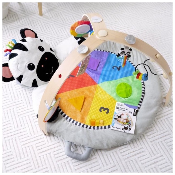 BABY EINSTEIN Zen's Activity Milestones tapis d'éveil avec barre en b
