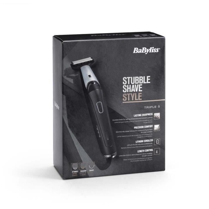 BABYLISS - Tondeuse barbe hybride - 100% étanche - autonomie 90min -
