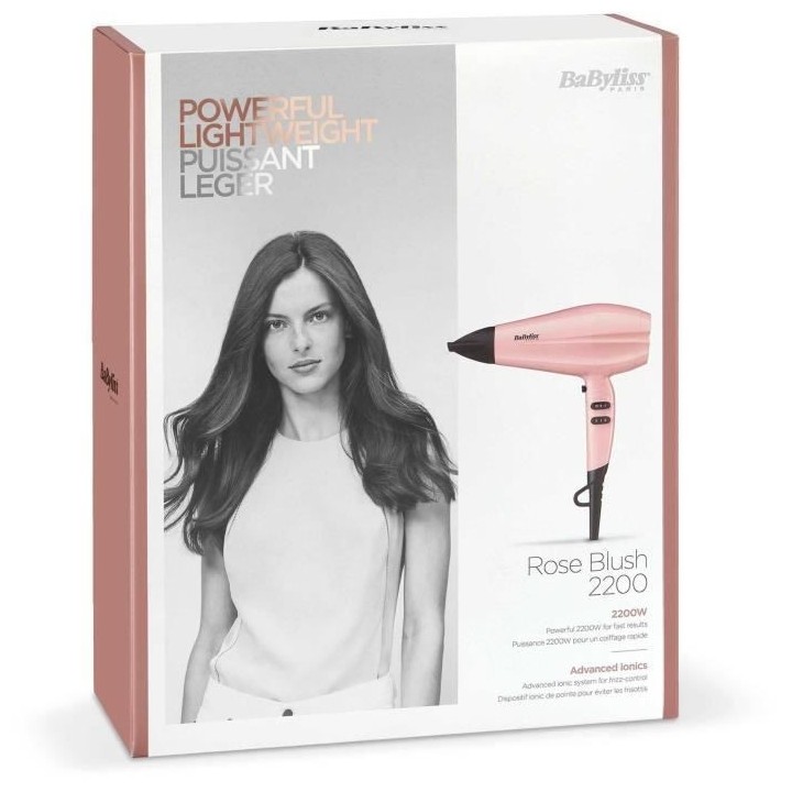 Seche-cheveux Rose Blush 2200 Design BaByliss 5337PRE - Léger