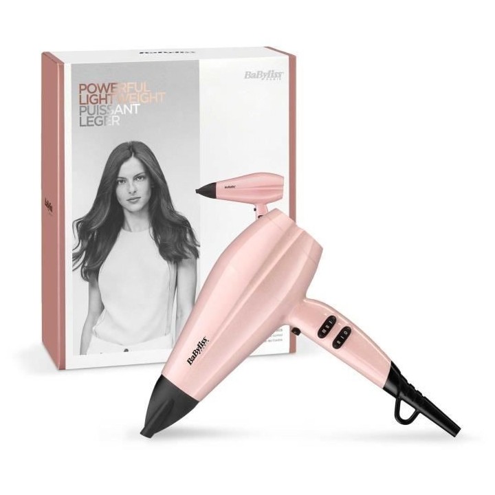 Seche-cheveux Rose Blush 2200 Design BaByliss 5337PRE - Léger