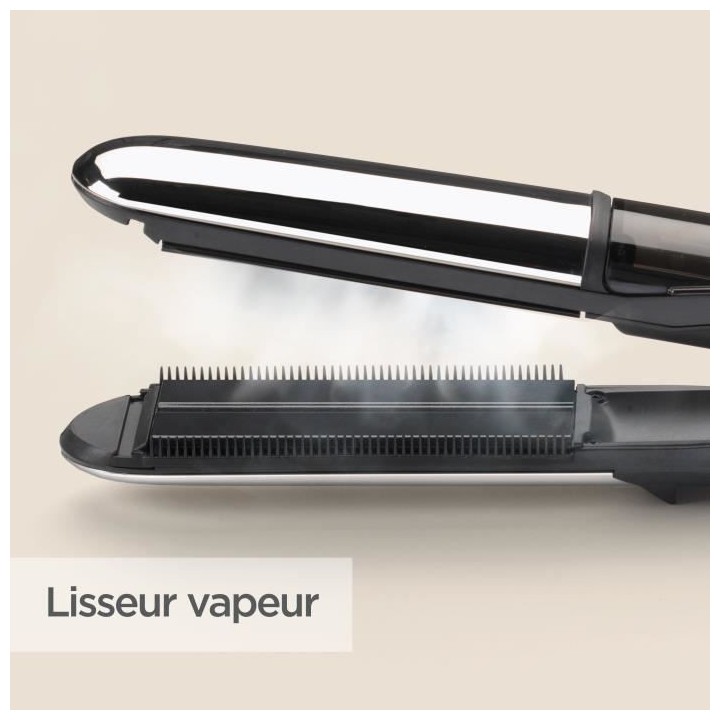 Lisseur vapeur Babyliss ST496E - Steam shine - 5 températures jusqu'a