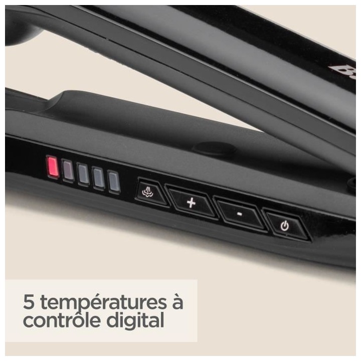 Lisseur vapeur Babyliss ST496E - Steam shine - 5 températures jusqu'a