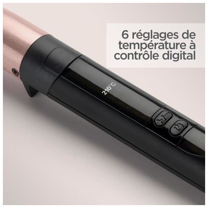 Boucleur Conical Wand en quartz céramique BaByliss C454E pour des bou