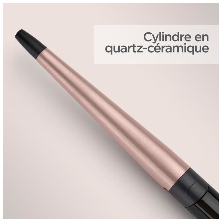 Boucleur Conical Wand en quartz céramique BaByliss C454E pour des bou