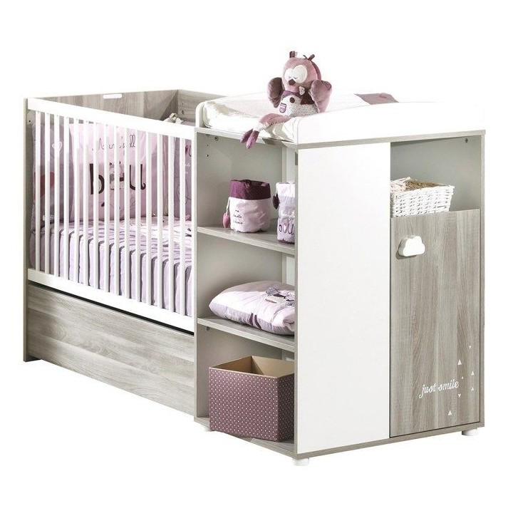 Lit Combiné - 120x60cm - Evolutif en 90x190cm - Babyprice Smile - Che