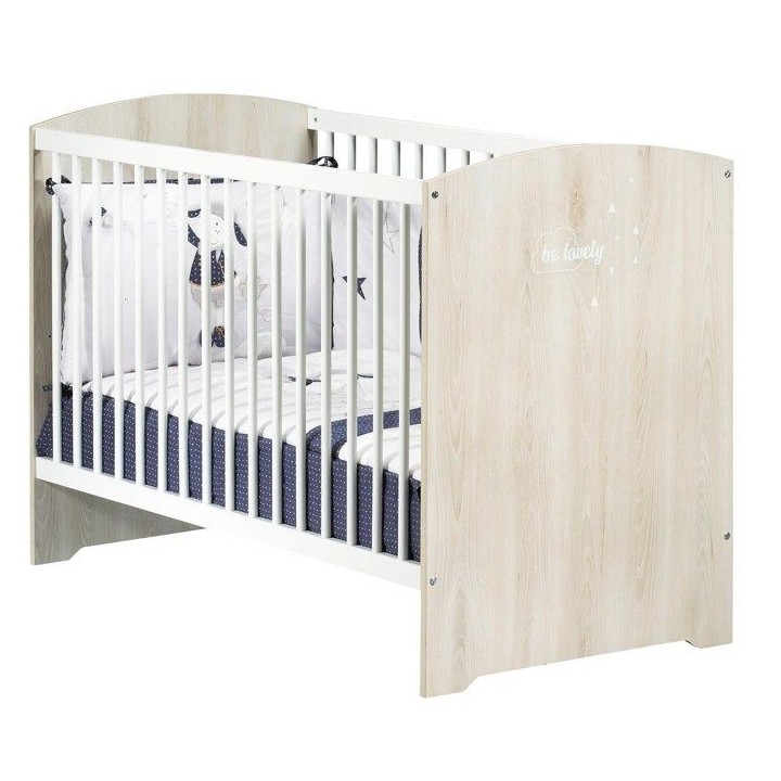 Lit bébé a barreaux - 120 x 60 cm - Babyprice Smile - Hetre