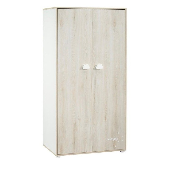 Armoire bébé Smile - Hetre - 2 portes - 168x85x57cm - Babyprice