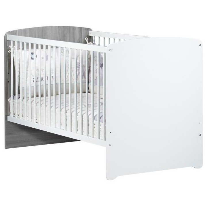 Lit évolutif 140x70 - Little Big Bed en bois gris