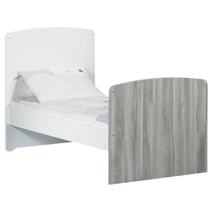 Lit évolutif 140x70 - Little Big Bed en bois gris