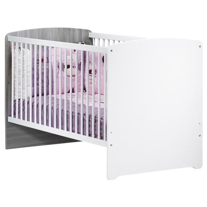 Lit bébé évolutif - 140 x 70 cm - Nao - Blanc
