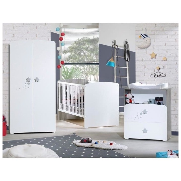 Lit bébé évolutif - 140 x 70 cm - Nao - Blanc