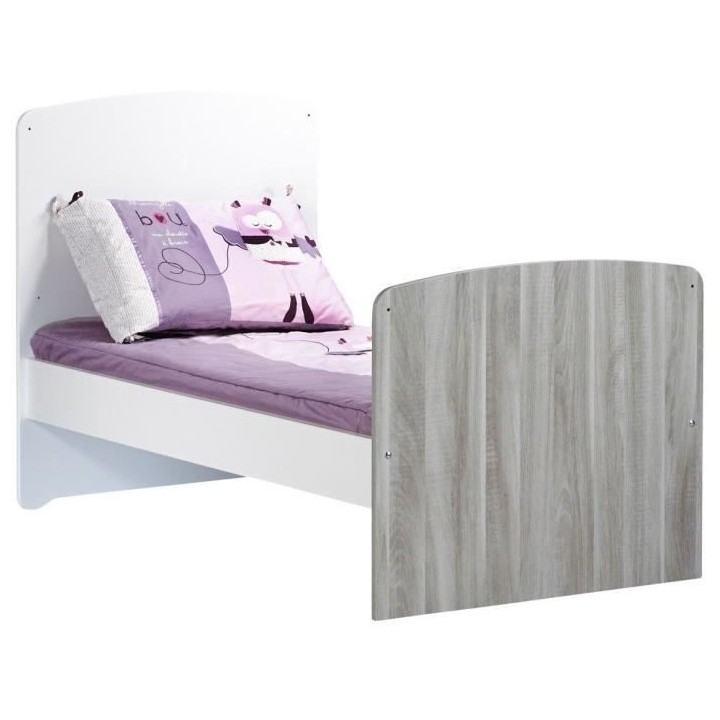 Lit bébé évolutif - 140 x 70 cm - Nao - Blanc