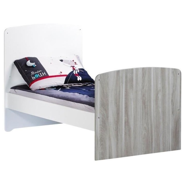 Lit bébé évolutif - 140 x 70 cm - Nao - Blanc