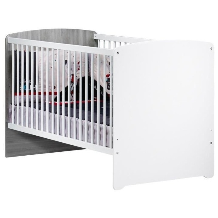 Lit bébé évolutif - 140 x 70 cm - Nao - Blanc