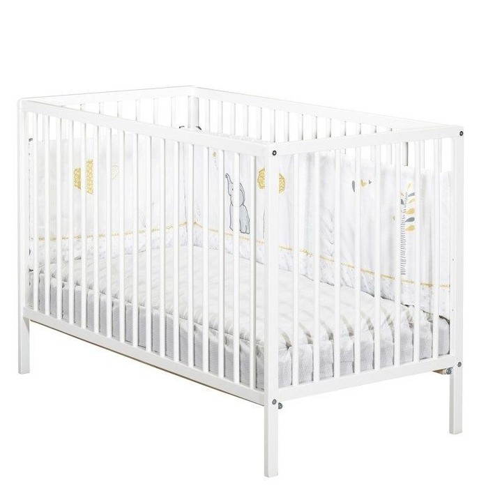 Lit bébé - 120 x 60 cm - Babyprice First - Tout barreaux - En bois b