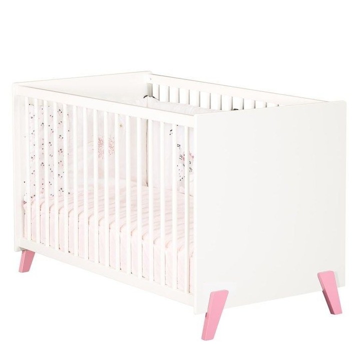 Lit bébé 120 x 60 en bois blanc