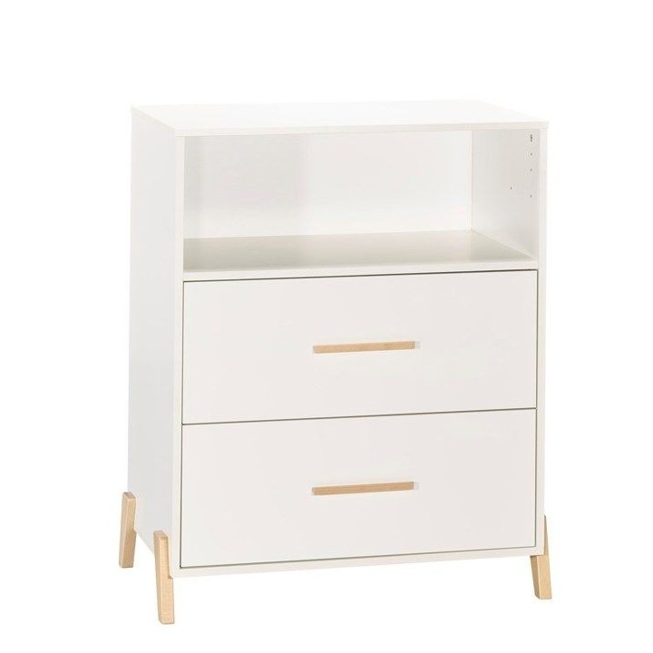 Commode a langer - Babyprice - Joy Naturel - 2 tiroirs - 1 niche - Bla