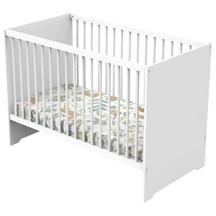 Lit bébé - 120 x 60 cm - Babyprice First - En bois blanc
