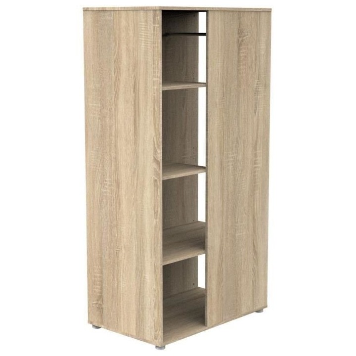 Meuble de rangement enfant - Chene doré - Décor bois - Avec étagere