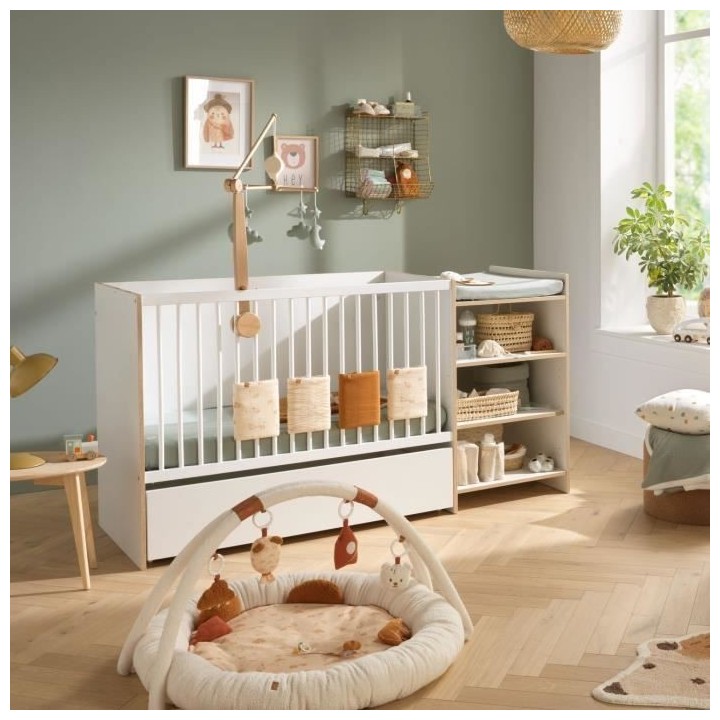 Tiroir de lit combiné évolutif - Babyprice First - Blanc - Sur roule