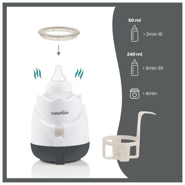 Babymoov Chauffe-Biberon Vapeur Universel Tulipe Cream - Utilisation M