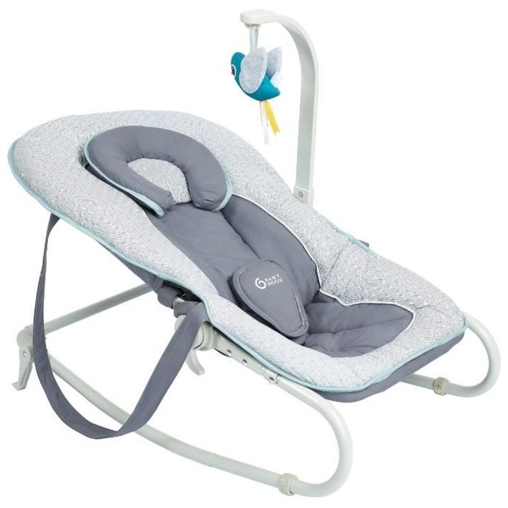 Babymoov Transat pour bébé Graphik Bleu et gris