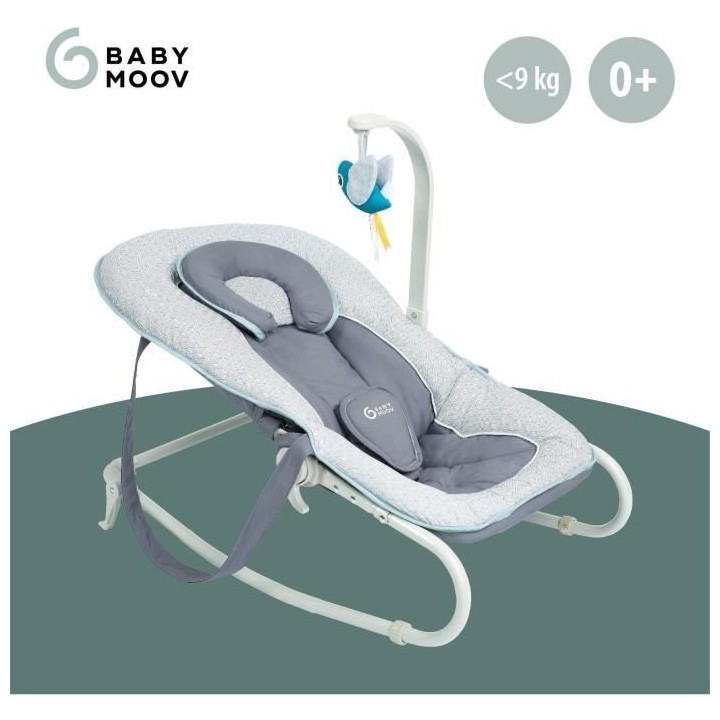 Babymoov Transat pour bébé Graphik Bleu et gris