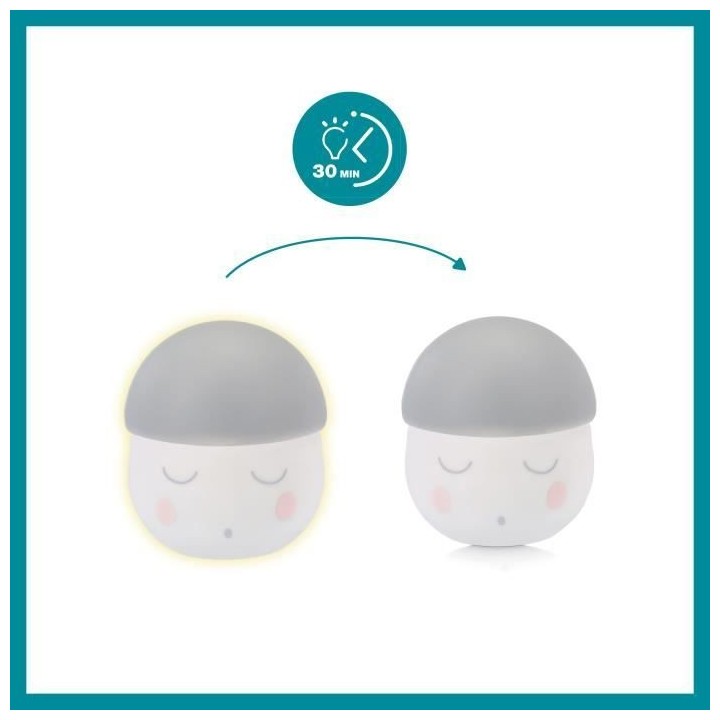Babymoov Veilleuse LED a capteur Squeezy Gris et blanc