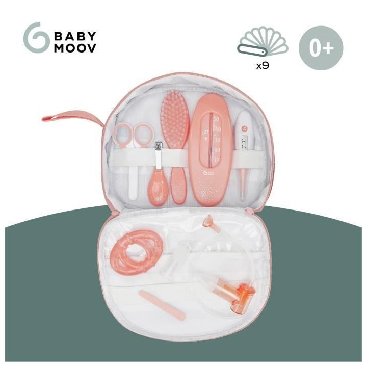 Babymoov Kit de soin pour bébés 9 pcs Couleur peche et gris
