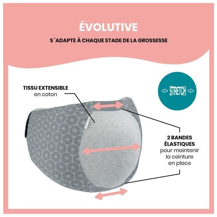 BABYMOOV Dream Belt Ceinture de sommeil pour femme enceinte, taille S/