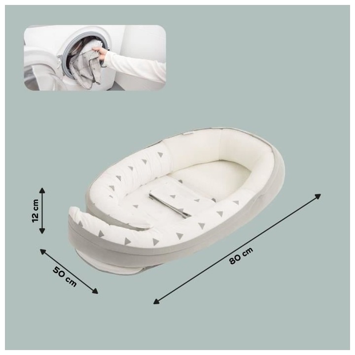 BABYMOOV Réducteur de lit Doomoo Cocoon gris