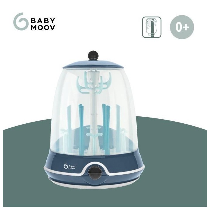 BABYMOOV Turbo Steam(+) - 2 en 1, Stérilisateur biberons vapeur et Eg