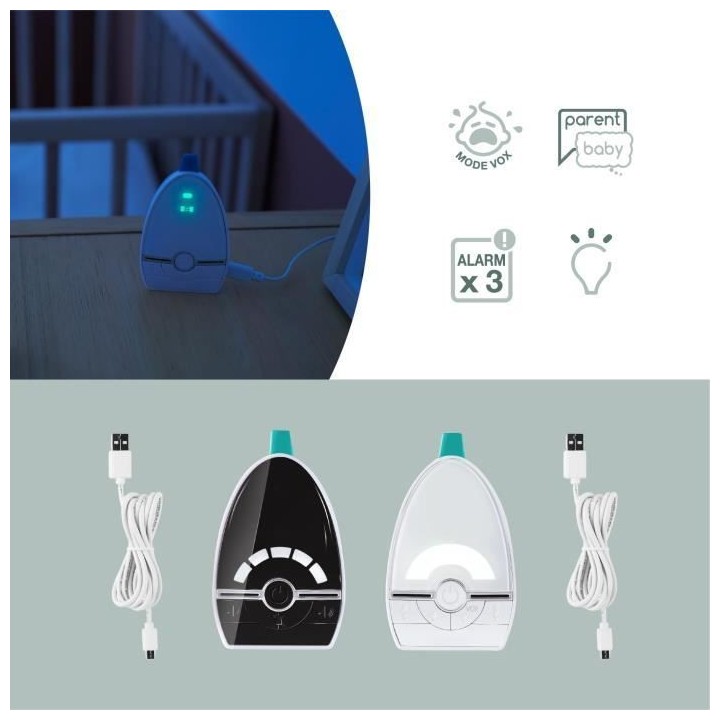 Babymoov Babyphone Audio Expert Care, Basse puissance d'émission d'on