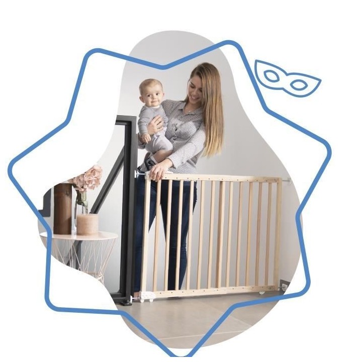 Badabulle Barriere de sécurité extensible Deco Pop 63-106 cm