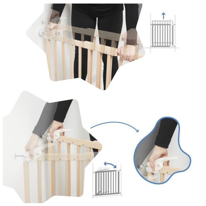 Badabulle Barriere de sécurité extensible Deco Pop 63-106 cm