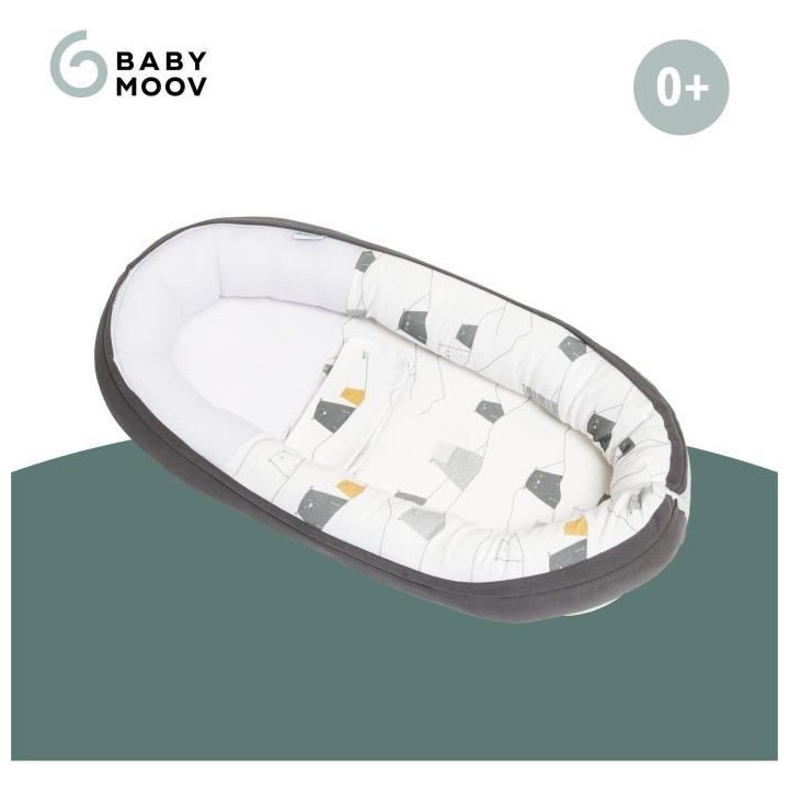 BABYMOOV Doomoo Cocoon Réducteur de lit Bear Grey - Evolutif & Respir