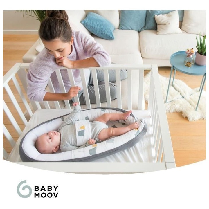 BABYMOOV Doomoo Cocoon Réducteur de lit Bear Grey - Evolutif & Respir