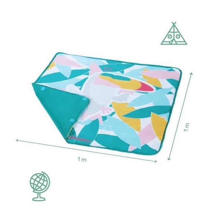 Badabulle Tipi Jungle pour Enfant Anti-UV FPS 50+ Matelas Waterproof E