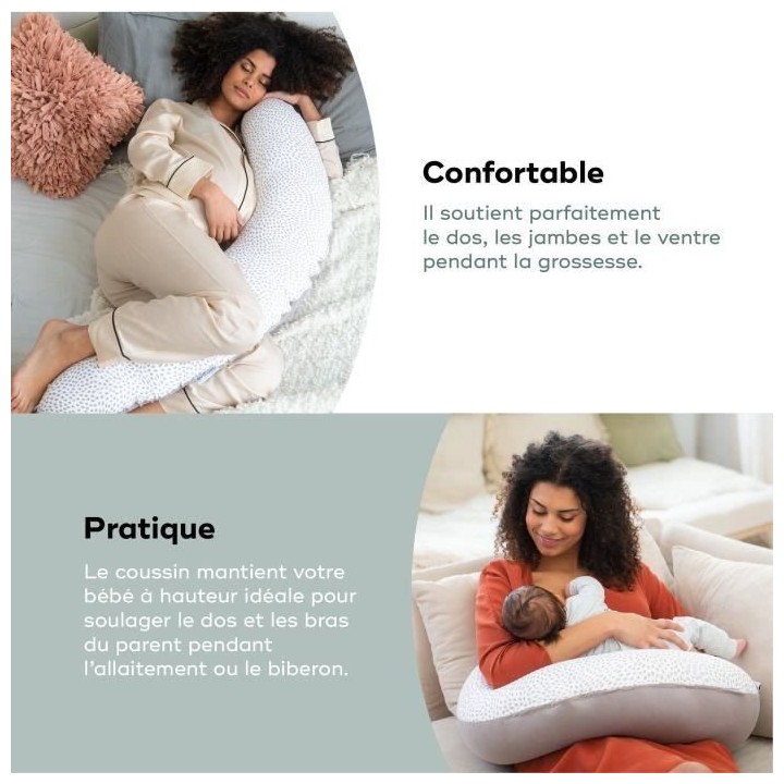Babymoov Coussin de Maternité doomoo Buddy Risotto Taupe