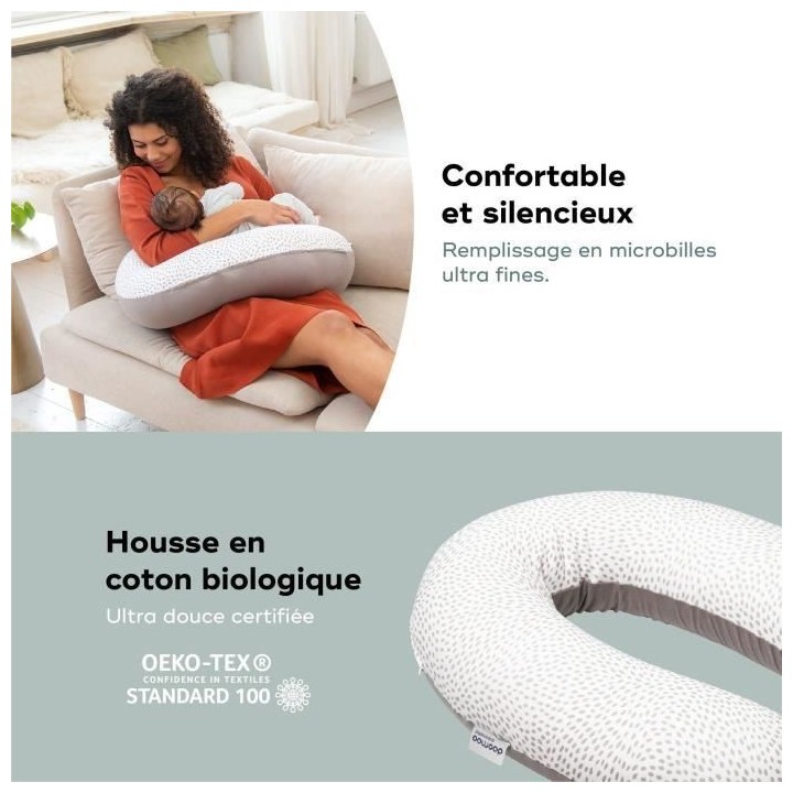 Babymoov Coussin de Maternité doomoo Buddy Risotto Taupe