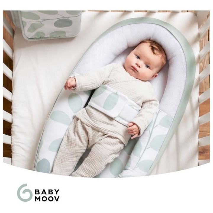 BABYMOOV Réducteur de lit doomoo Cocoon Leaves Aqua Green